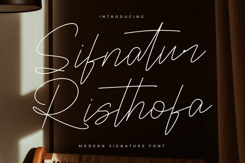 Sifnatur Risthofa - Modern Signature Font Font Letterena Studios 
