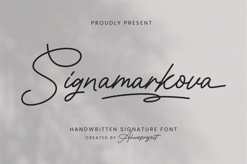 Signamarkova Font ahweproject 