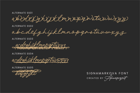 Signamarkova Font ahweproject 