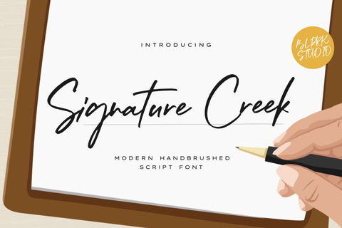 Signature Creek Font Font Balpirick 