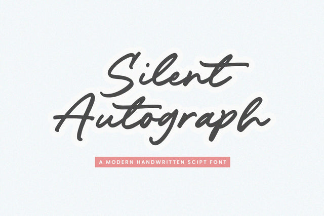 Silent Autograph - Modern Handwritten Script Font Font Timur type 