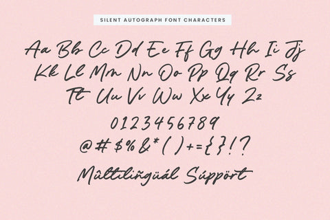 Silent Autograph - Modern Handwritten Script Font Font Timur type 