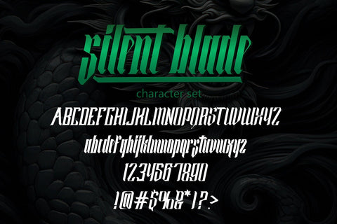 Silent Blade - Modern Blackletter Font Font Mozzatype 