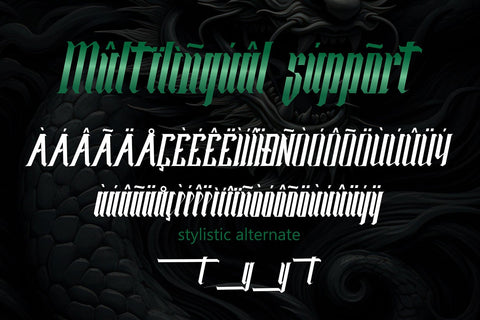 Silent Blade - Modern Blackletter Font Font Mozzatype 