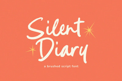 Silent Diary - Brush Script Font Font Timur type 