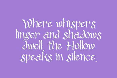 Silent Hollow - A Display Font Font Beck McCormick 