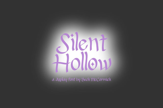 Silent Hollow - A Display Font Font Beck McCormick 