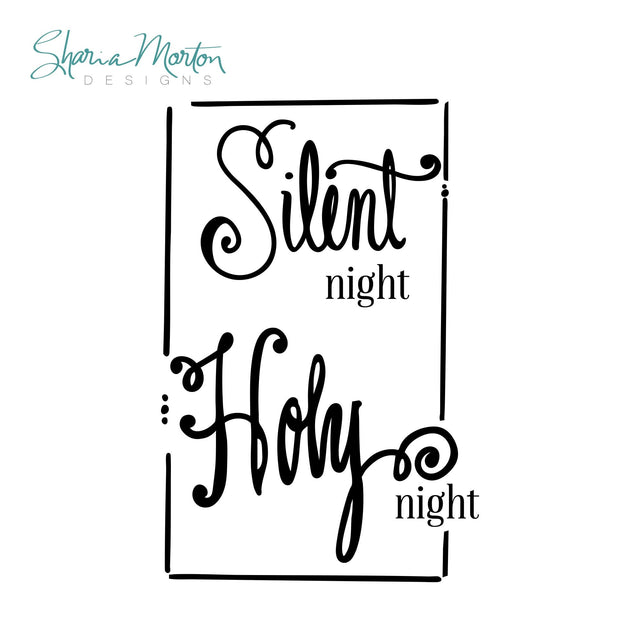 Silent Night Holy Night Design SVG Sharia Morton Designs 