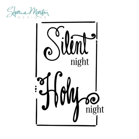 Silent Night Holy Night Design SVG Sharia Morton Designs 