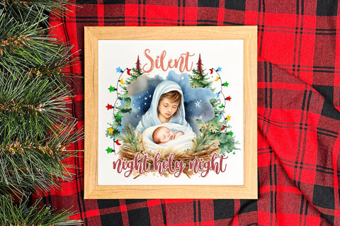 Silent night holy night png design Sublimation Regulrcrative 