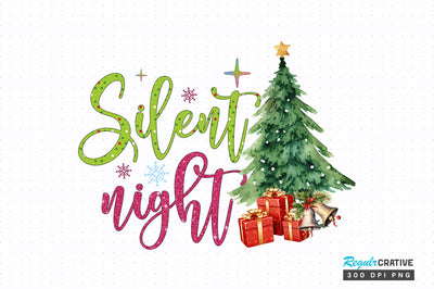 Silent night png design Sublimation Regulrcrative 