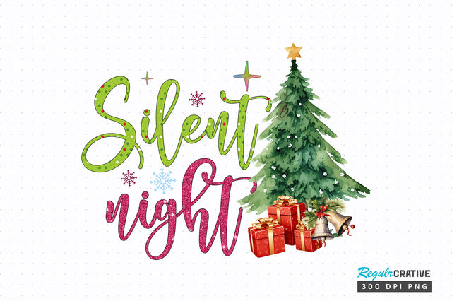 Silent night png design Sublimation Regulrcrative 