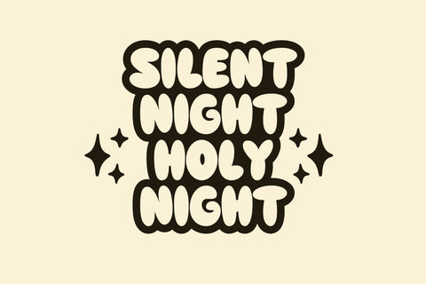 Silent Night - Retro Bubble Font Font Masyafi Studio 