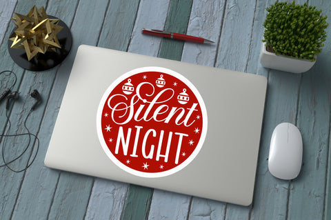 Silent night Sticker Design Sublimation Regulrcrative 