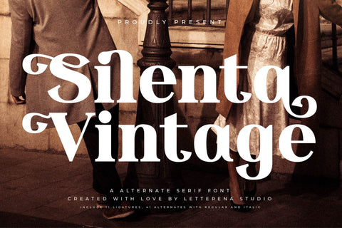 Silenta Vintage - Alternate Serif Font Font Letterena Studios 