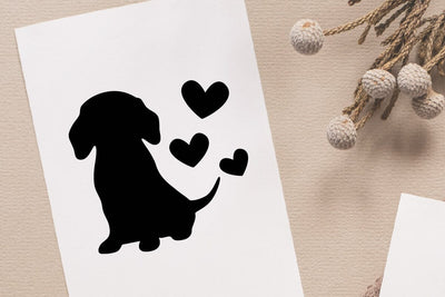 Silhouette of Dachshund Dog SVG RFCreative 