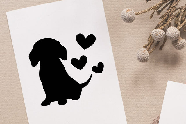 Silhouette of Dachshund Dog SVG RFCreative 
