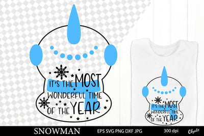 Silhouette Snowman SVG. Christmas Winter Quote SVG SVG Olga Terlyanskaya 