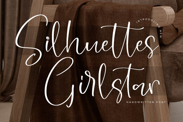Silhuettes Girlstar - Handwritten Font Font Letterena Studios 
