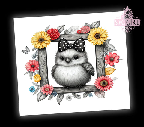 Silkie Chicken Tumbler, Country Chicken Design, 20oz Skinny Tumbler, Sublimation PNG, Farm Animal Gift, Chicken Lover Gift, Rustic Decor Sublimation SvggirlplusArt 