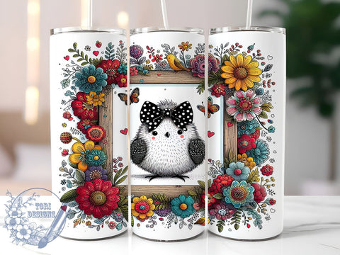 Silkie Chicken Tumbler Wrap, Silky Chicken Design, 20oz Skinny Tumbler, Sublimation PNG, Country Chicken Drinkware, Farmhouse Style Tumbler, Chicken Lover Gift Sublimation ToriDesigns 