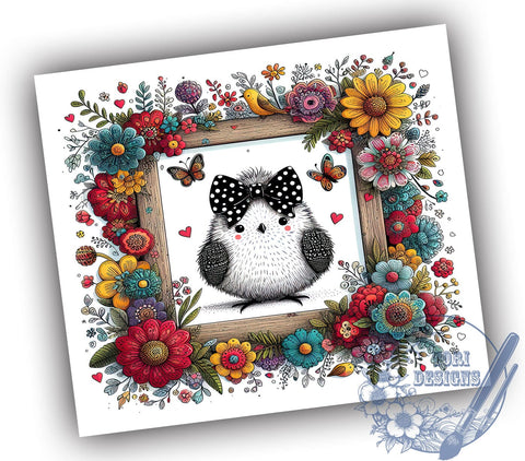 Silkie Chicken Tumbler Wrap, Silky Chicken Design, 20oz Skinny Tumbler, Sublimation PNG, Country Chicken Drinkware, Farmhouse Style Tumbler, Chicken Lover Gift Sublimation ToriDesigns 