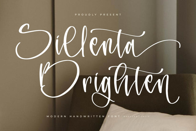 Sillenta Brighten - Modern Handwritten Font Font Letterena Studios 