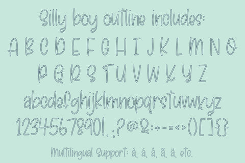 Silly Boy Font Duo, Fun Handwritten Font for Cricut, Font Designing Digitals 