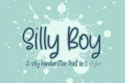 Silly Boy Font Duo, Fun Handwritten Font for Cricut, Font Designing Digitals 
