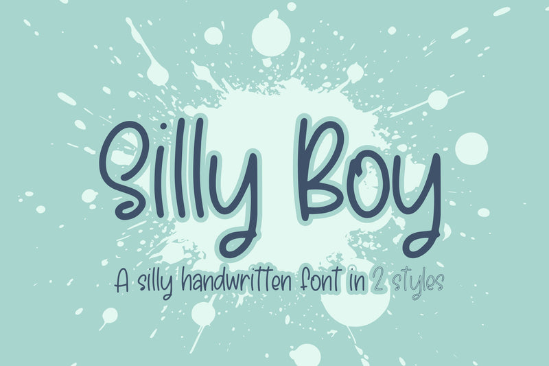 Silly Boy Font Duo, Fun Handwritten Font for Cricut, Font Designing Digitals 