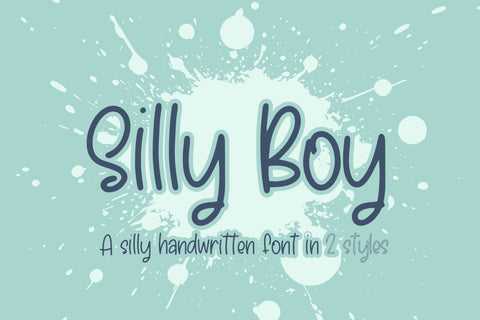 Silly Boy Font Duo, Fun Handwritten Font for Cricut, Font Designing Digitals 