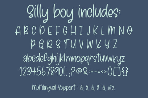 Silly Boy Font Duo, Fun Handwritten Font for Cricut, Font Designing Digitals 