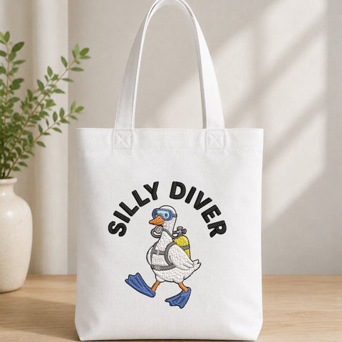 Silly Diver Duck Machine Embroidery Design Funny Scuba Duck PES DST Stitch Files Pattern Embroidery/Applique DESIGNS PatternFeed8 