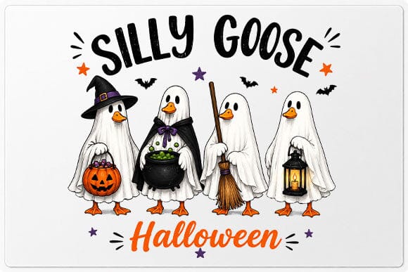 Silly Goose Halloween PNG Funny Ghost Goose Digital Download SVG BillahCrafts 