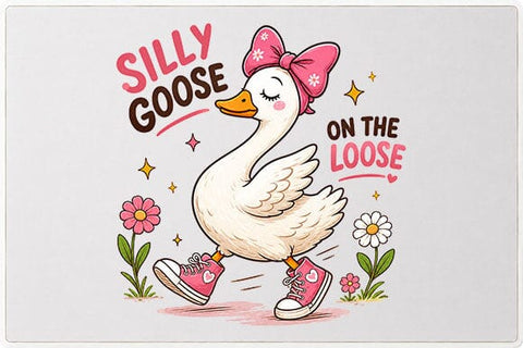 Silly Goose PNG Cute Funny Animal Quote Sublimation Design SVG BillahCrafts 