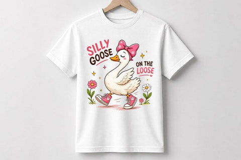 Silly Goose PNG Cute Funny Animal Quote Sublimation Design SVG BillahCrafts 