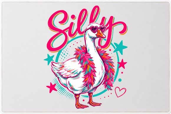 Silly Goose PNG | Funny Goose Sublimation Design Digital Download SVG BillahCrafts 