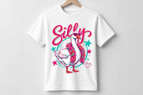 Silly Goose PNG | Funny Goose Sublimation Design Digital Download SVG BillahCrafts 