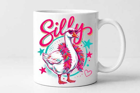 Silly Goose PNG | Funny Goose Sublimation Design Digital Download SVG BillahCrafts 