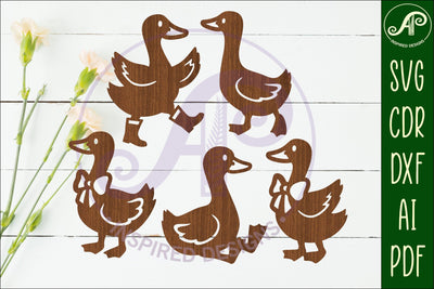 Silly goose Silhouette laser cut wall art SVG APInspireddesigns 