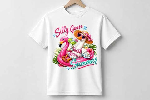 Silly Goose Summer PNG | Funny Vacation Sublimation Design Download SVG BillahCrafts 
