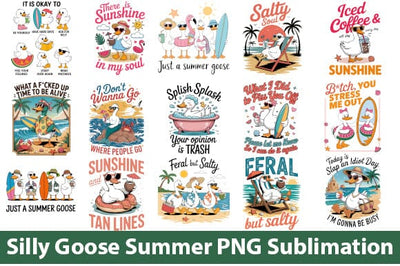 Silly Goose Summer PNG Sublimation SVG Svgcraft 