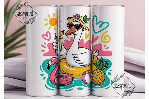 Silly Goose Summer Tumbler Wrap Sublimation sassyprint 