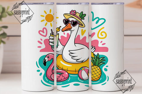 Silly Goose Summer Tumbler Wrap Sublimation sassyprint 