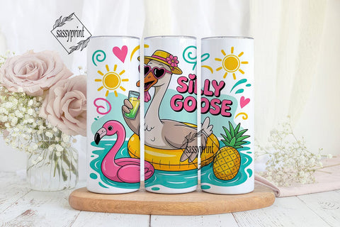 Silly Goose Summer Tumbler Wrap Sublimation sassyprint 