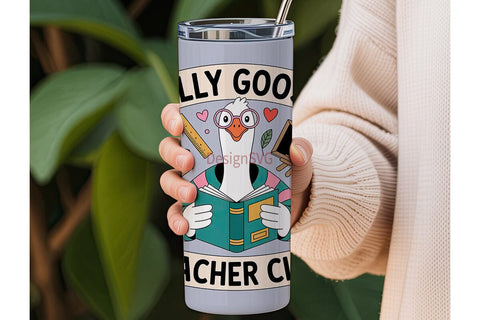 Silly Goose Teacher Club 20oz Tumbler Sublimation DesignSVG 