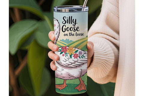 Silly Goose Tumbler Wrap PNG Sublimation DesignSVG 