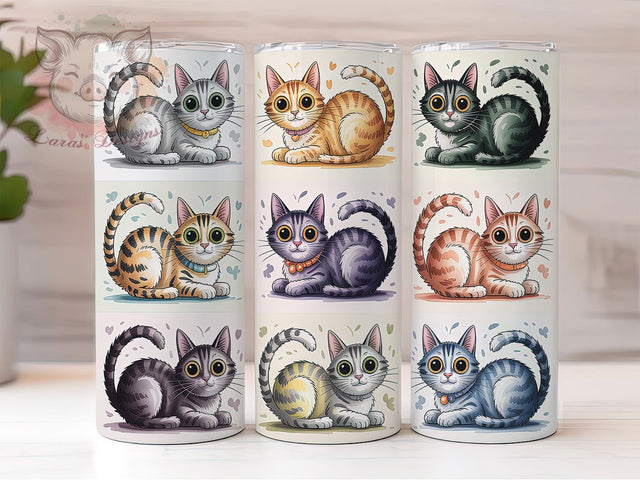 Silly Kitty Funny Cat Tumbler, Cat Lover PNG, 20oz Sublimation Wrap, Silly Kitty Cup, Whiskers And Humor, Pet Lover Tumbler, Cute Cat Meme Wrap Sublimation Lara' s Designs 