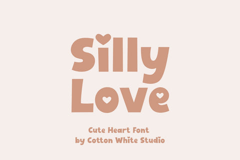 Silly Love Font Cotton White Studio 