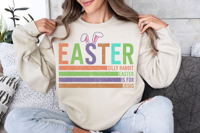 Silly Rabbit Easter Is For Jesus Shirt, Easter Shirt, Christian Easter Shirt,Jesus Shirt,Easter Bunny Shirt,Religion Shirt,Easter Family Tee SVG BB Type Studios 